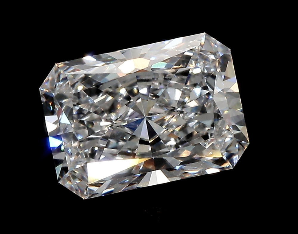 5.05 Carat Radiant Lab Diamond with  Cut Diamond in 14KT  view 1
