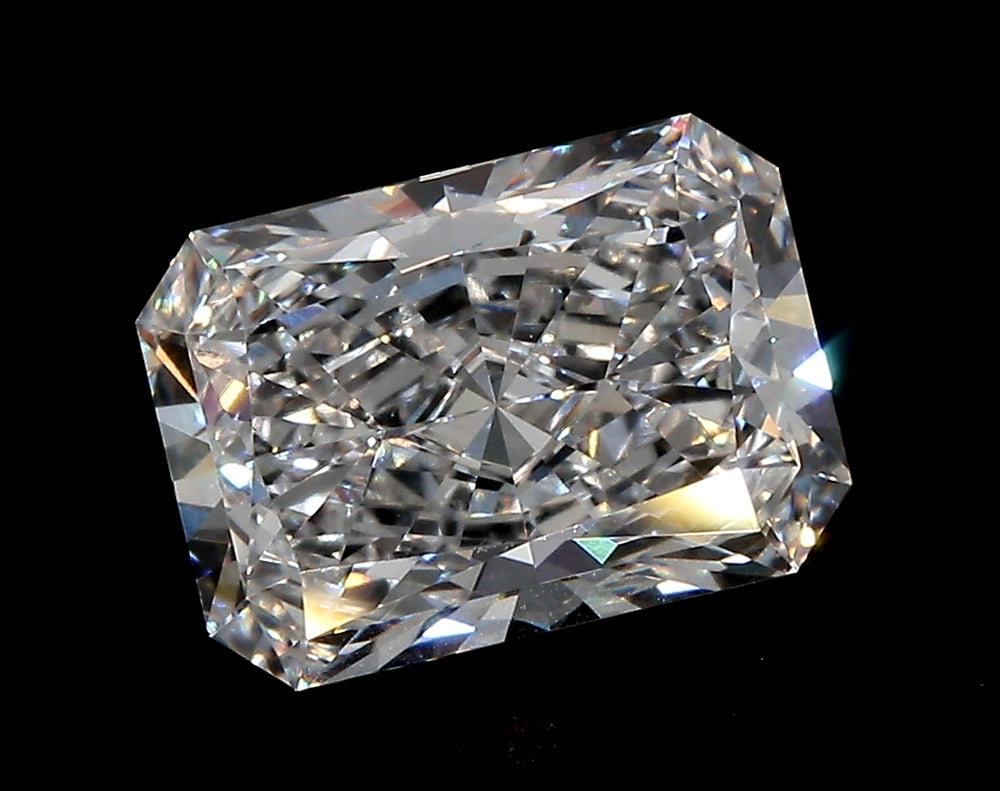 3.03 Carat Radiant Lab Diamond with  Cut Diamond in 14KT  view 1
