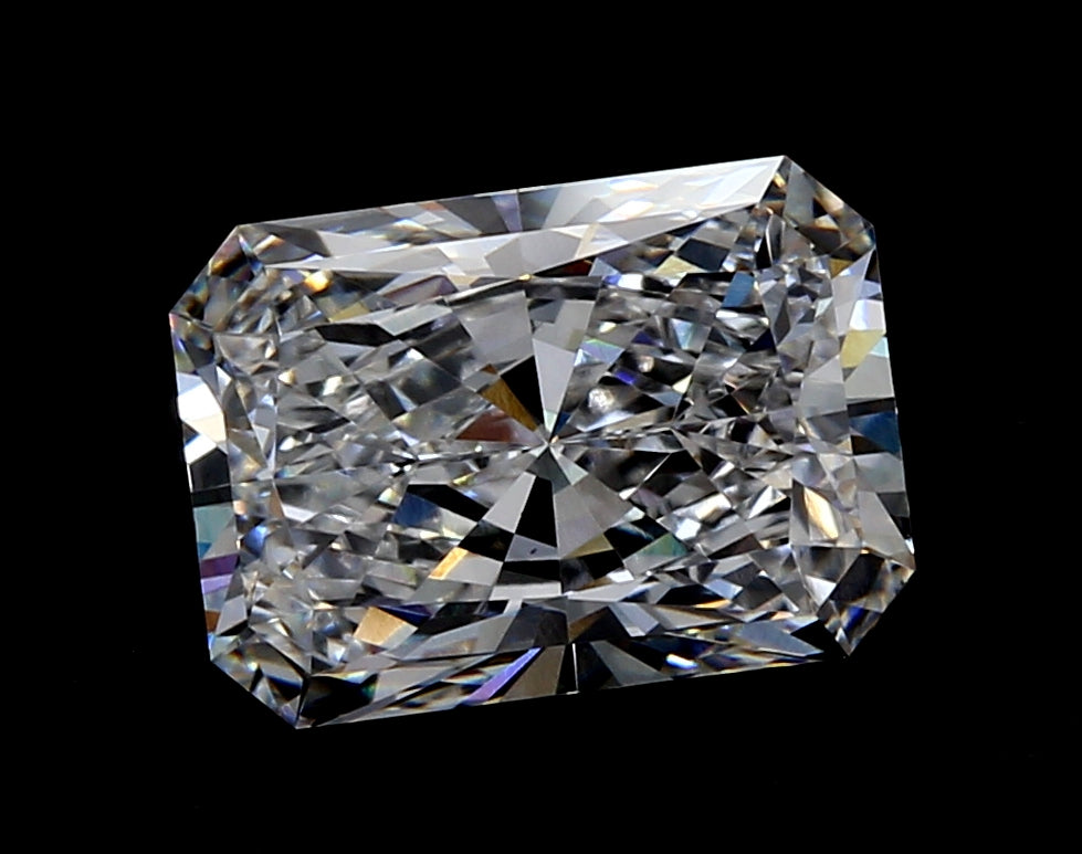 3.54 Carat Radiant Lab Diamond with  Cut Diamond in 14KT  view 1
