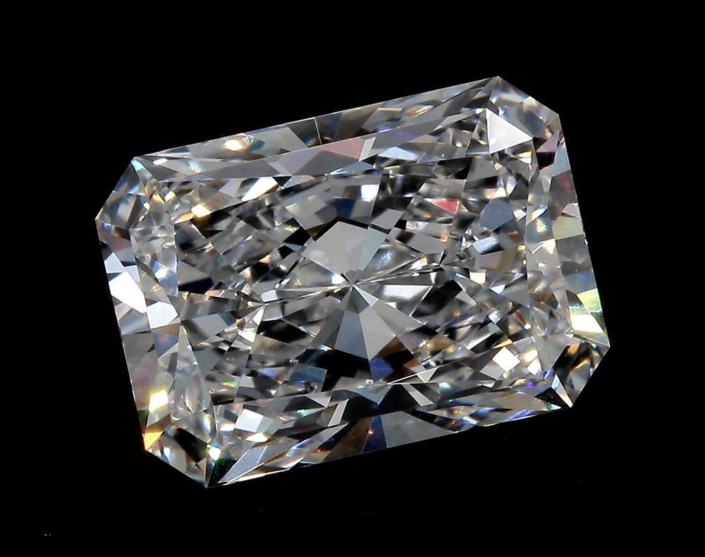 2.5 Carat Radiant Lab Diamond with  Cut Diamond in 14KT  view 1
