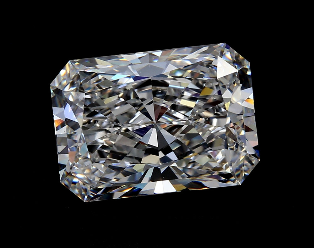 3.35 Carat Radiant Lab Diamond with  Cut Diamond in 14KT  view 1
