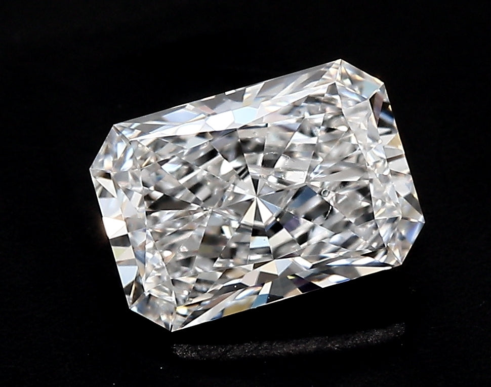 3.73 Carat Radiant Lab Diamond with  Cut Diamond in 14KT  view 1
