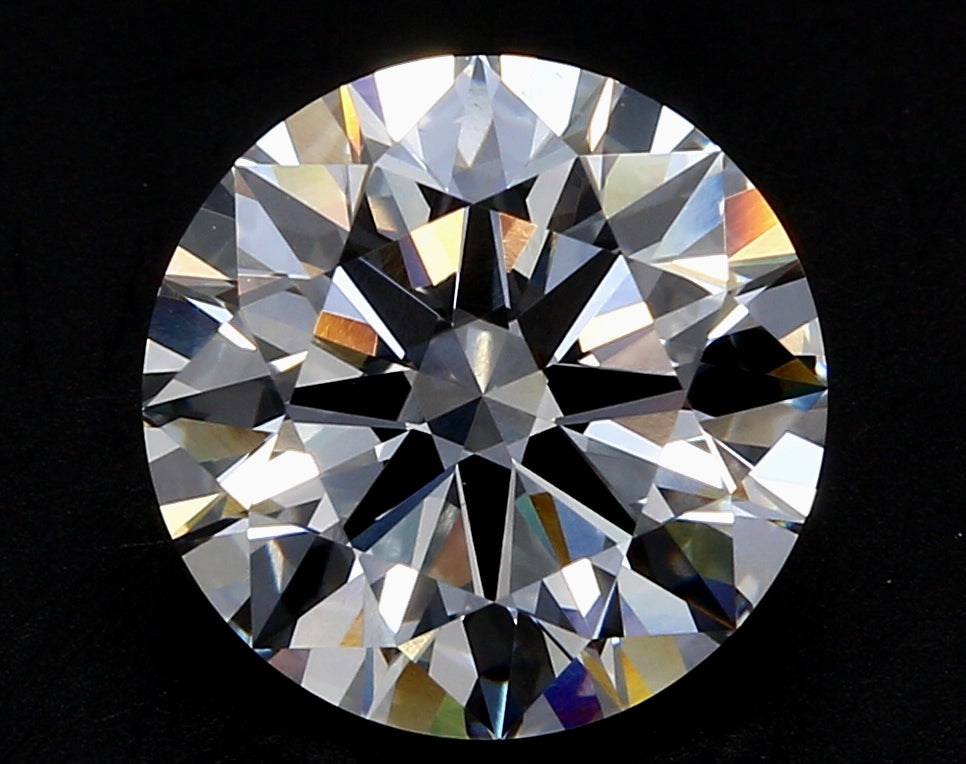 3.2 Carat Round Lab Diamond with  Cut Diamond in 14KT  view 1
