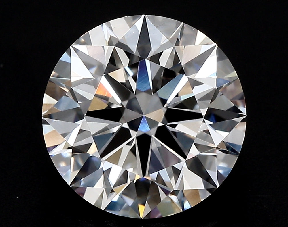 4.03 Carat Round Lab Diamond with  Cut Diamond in 14KT  view 1
