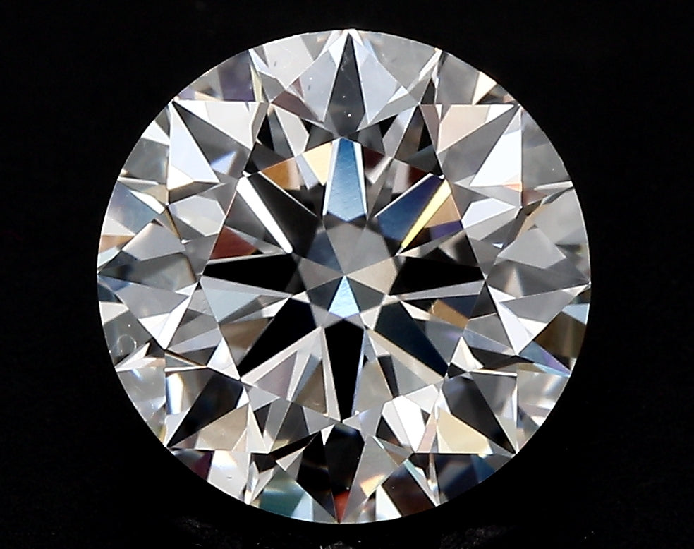 3.02 Carat Round Lab Diamond with  Cut Diamond in 14KT  view 1
