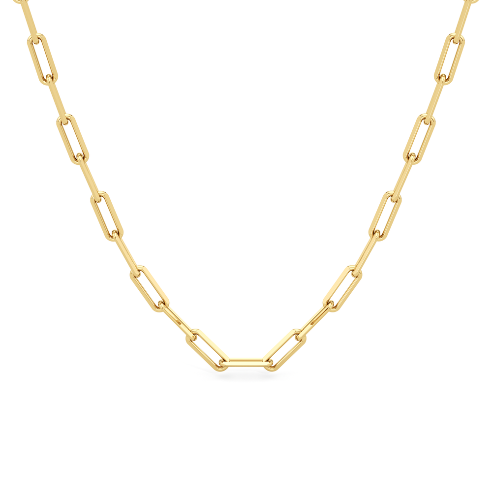 The Siena Chain Necklace with 14KT Yellow Gold Cut Diamond in 14KT Yellow Gold view 1
