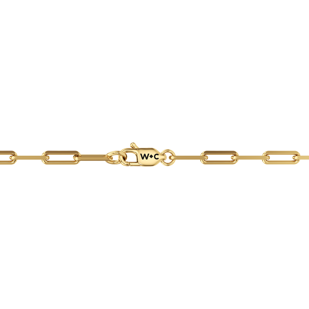 The Siena Chain Necklace with 14KT Yellow Gold Cut Diamond in 14KT Yellow Gold view 4
