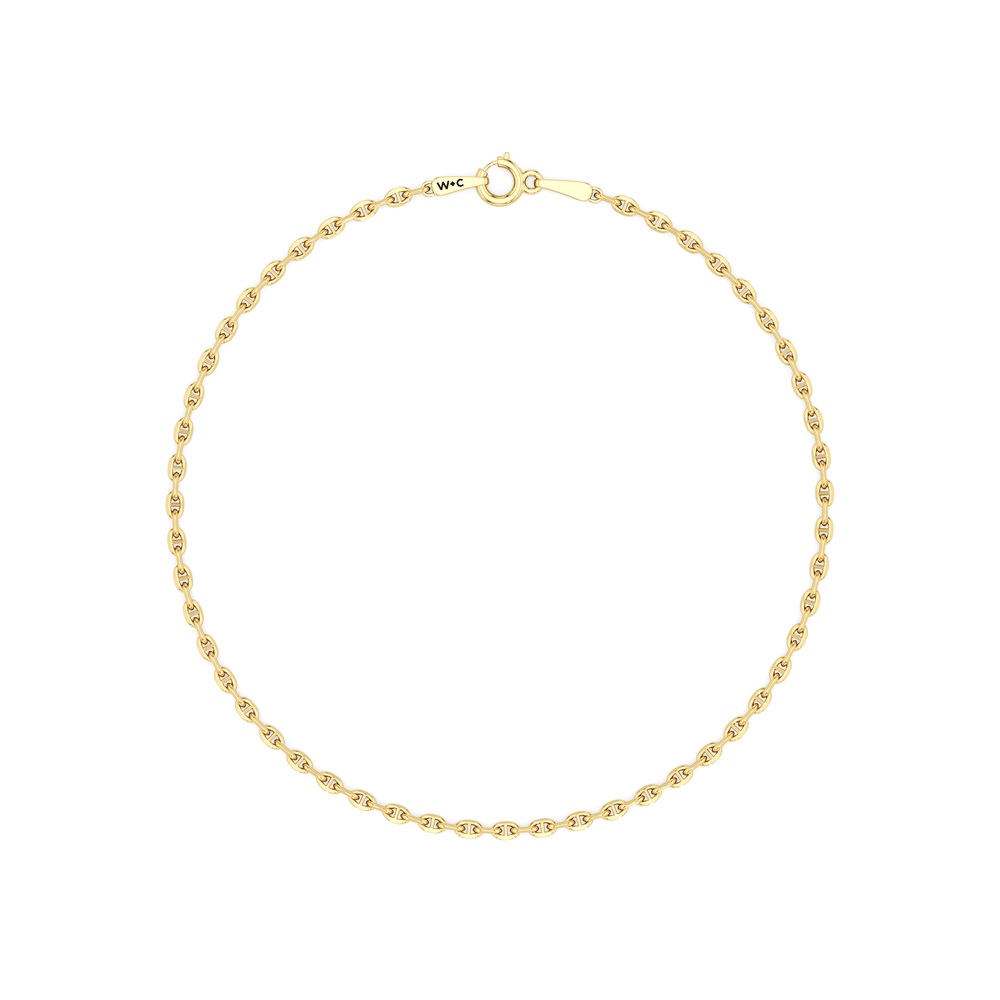 The Rory Chain Bracelet with 14KT Yellow Gold Cut Diamond in 14KT Yellow Gold view 6
