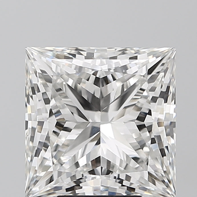 5.06 Carat Princess Lab Diamond with  Cut Diamond in 14KT  view 1
