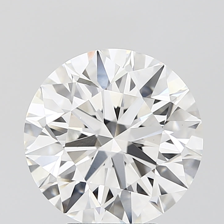 4.27 Carat Round Lab Diamond with  Cut Diamond in 14KT  view 1
