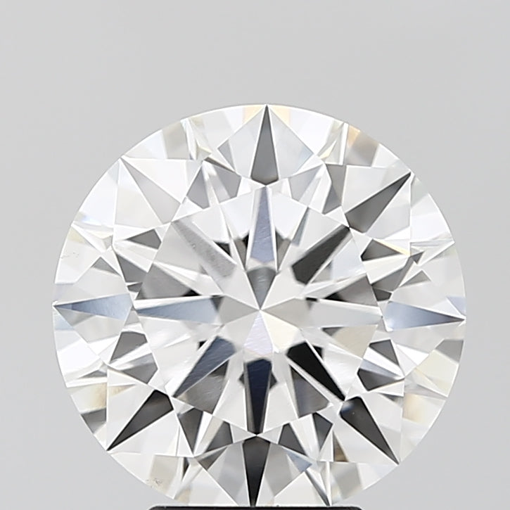 4.21 Carat Round Lab Diamond with  Cut Diamond in 14KT  view 1
