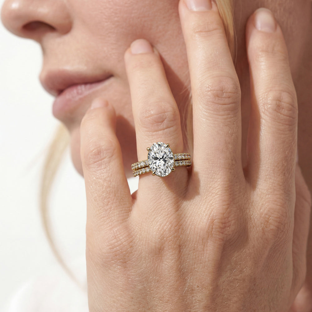 Model Wearing The Cassatt Ring  (E+ VVS+) with Lab Grown Diamond view