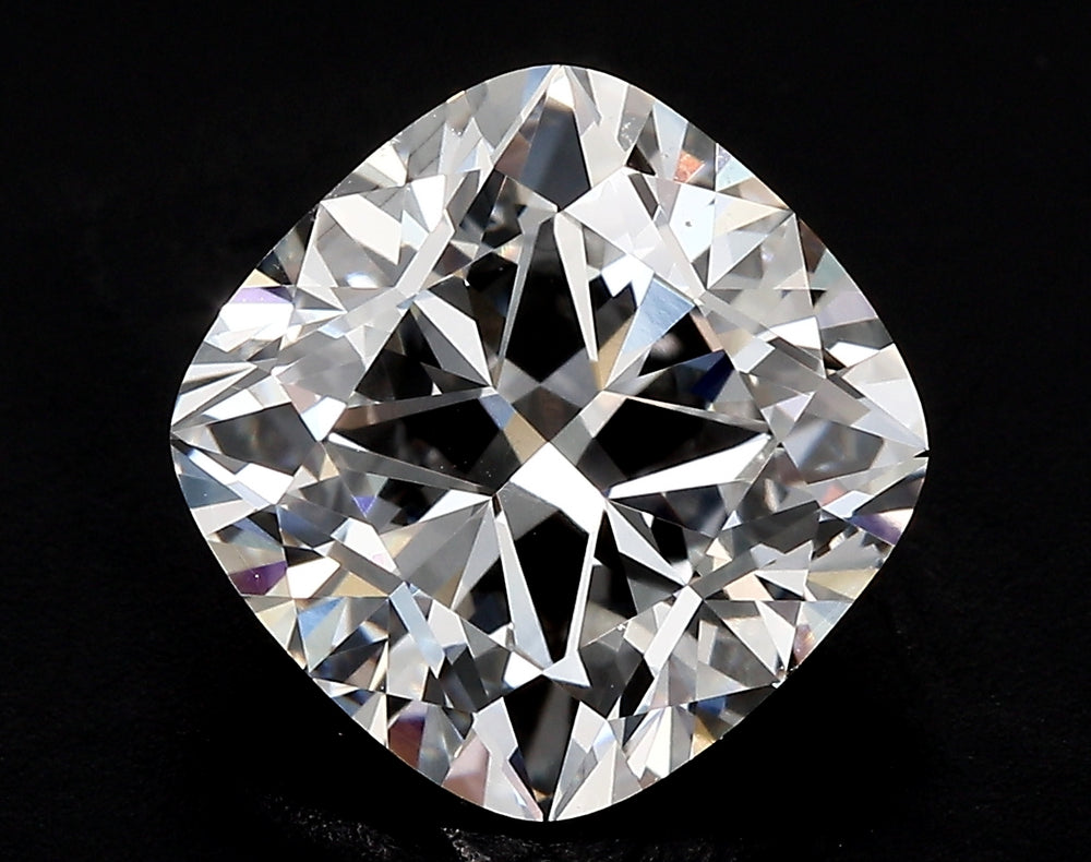 4.59 Carat Cushion Lab Diamond with  Cut Diamond in 14KT  view 1
