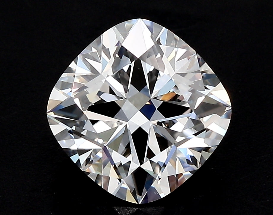 2.53 Carat Cushion Lab Diamond with  Cut Diamond in 14KT  view 1
