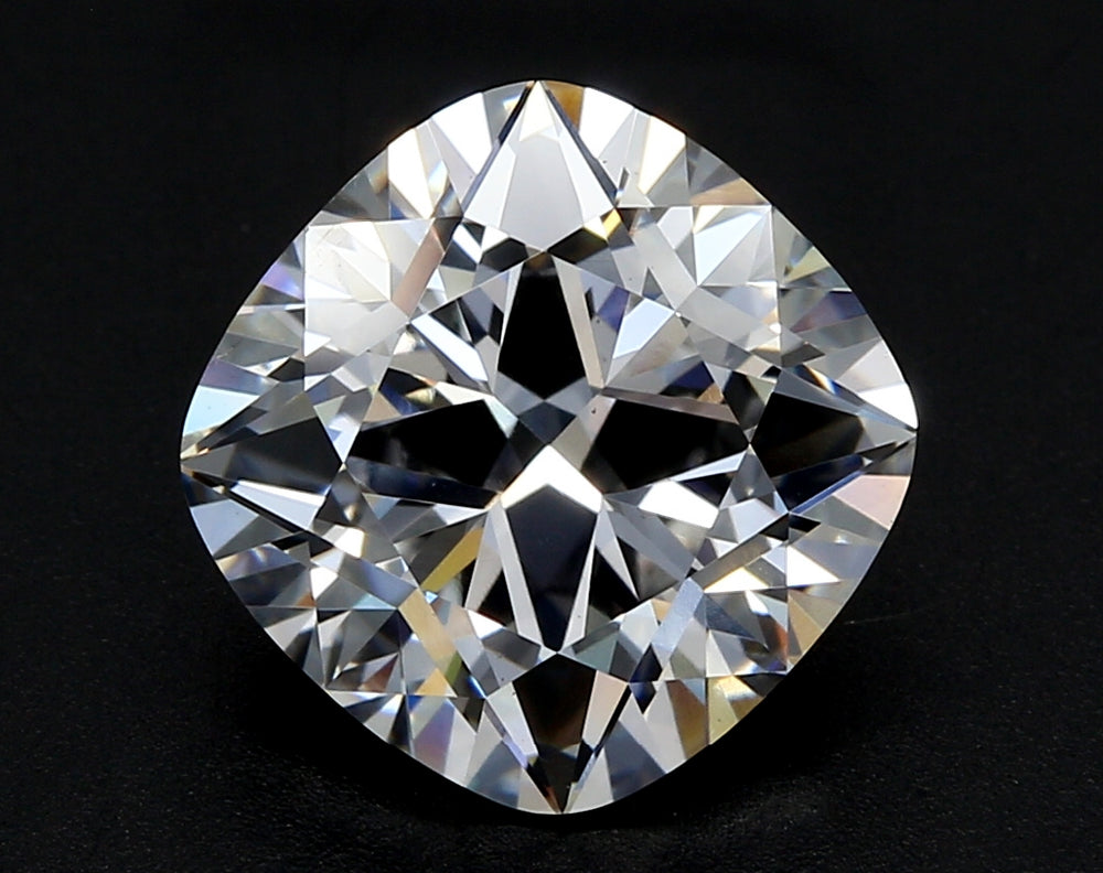 6.05 Carat Cushion Lab Diamond with  Cut Diamond in 14KT  view 1
