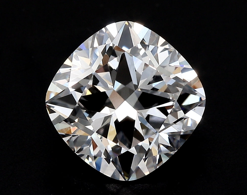 2.4 Carat Cushion Lab Diamond with  Cut Diamond in 14KT  view 1
