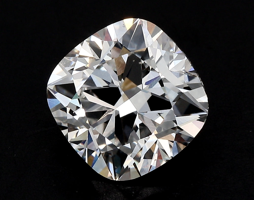 2.58 Carat Cushion Lab Diamond with  Cut Diamond in 14KT  view 1
