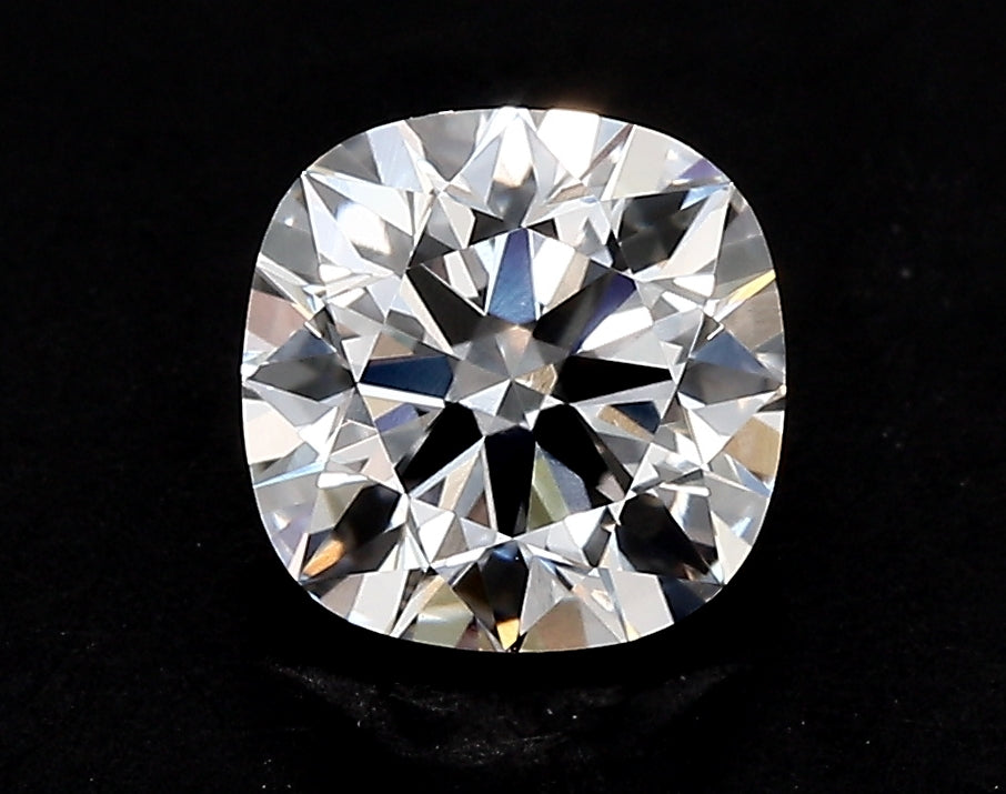 2.5 Carat Cushion Lab Diamond with  Cut Diamond in 14KT  view 1
