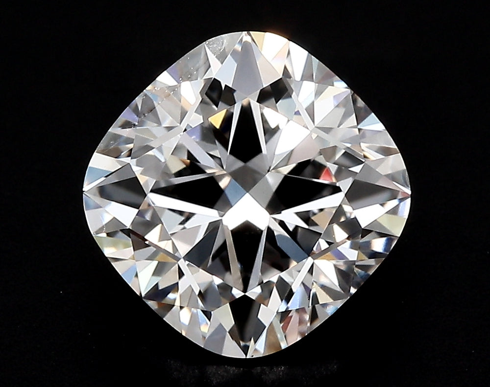 4.02 Carat Cushion Lab Diamond with  Cut Diamond in 14KT  view 1
