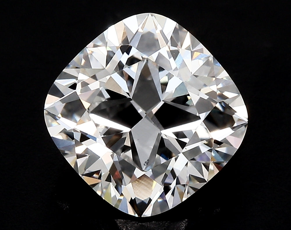1.97 Carat Cushion Lab Diamond with  Cut Diamond in 14KT  view 1
