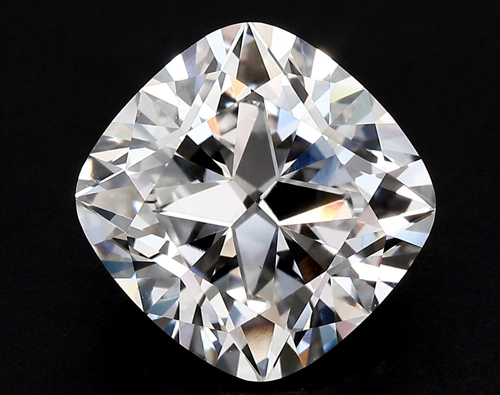 3.31 Carat Cushion Lab Diamond with  Cut Diamond in 14KT  view 1
