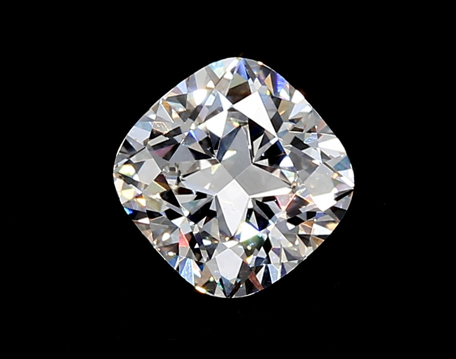 4.09 Carat Cushion Lab Diamond with  Cut Diamond in 14KT  view 1
