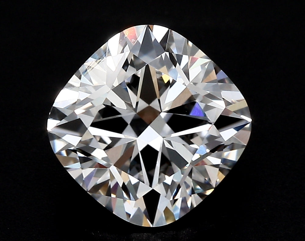 4.03 Carat Cushion Lab Diamond with  Cut Diamond in 14KT  view 1
