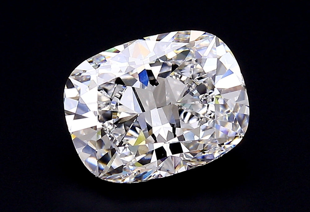 2.85 Carat Cushion Lab Diamond with  Cut Diamond in 14KT  view 1
