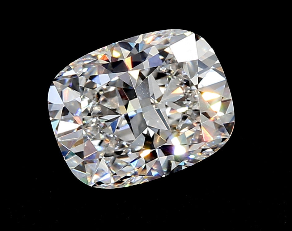 2.53 Carat Cushion Lab Diamond with  Cut Diamond in 14KT  view 1
