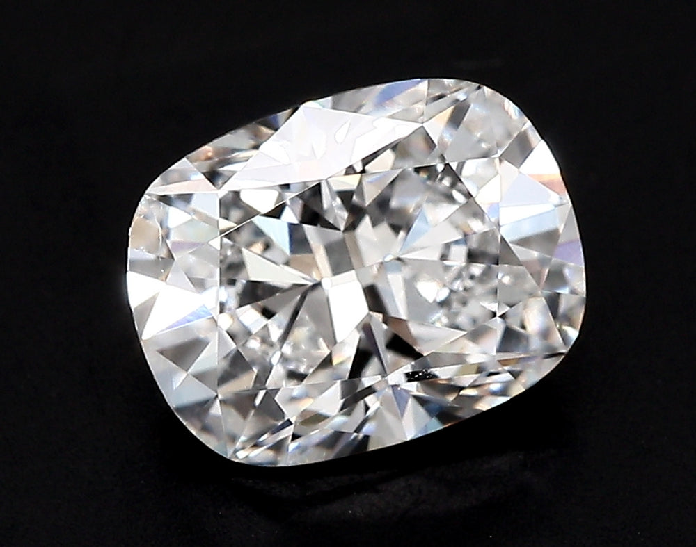 4.45 Carat Cushion Lab Diamond with  Cut Diamond in 14KT  view 1
