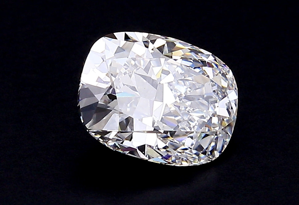 3.41 Carat Cushion Lab Diamond with  Cut Diamond in 14KT  view 1
