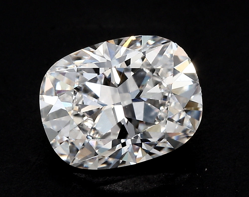 3.01 Carat Cushion Lab Diamond with  Cut Diamond in 14KT  view 1
