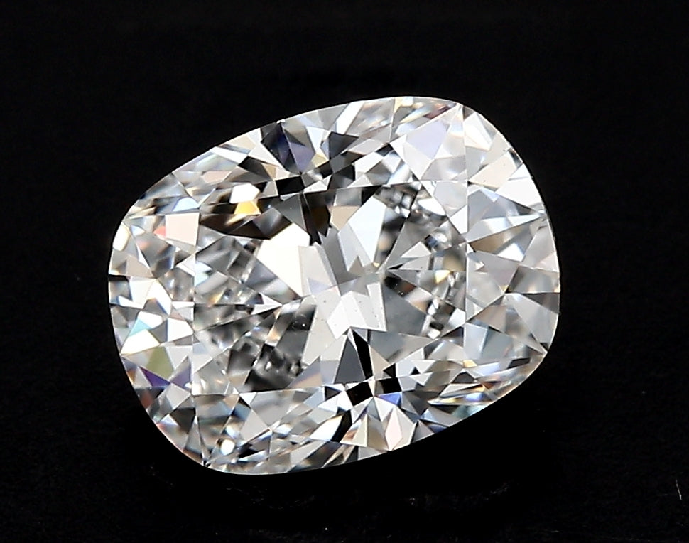 4.55 Carat Cushion Lab Diamond with  Cut Diamond in 14KT  view 1
