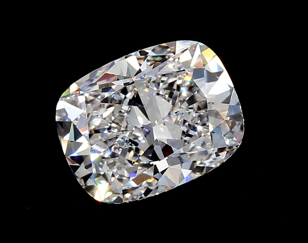 5.06 Carat Cushion Lab Diamond with  Cut Diamond in 14KT  view 1
