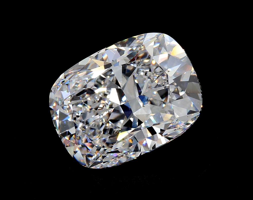3.28 Carat Cushion Lab Diamond with  Cut Diamond in 14KT  view 1
