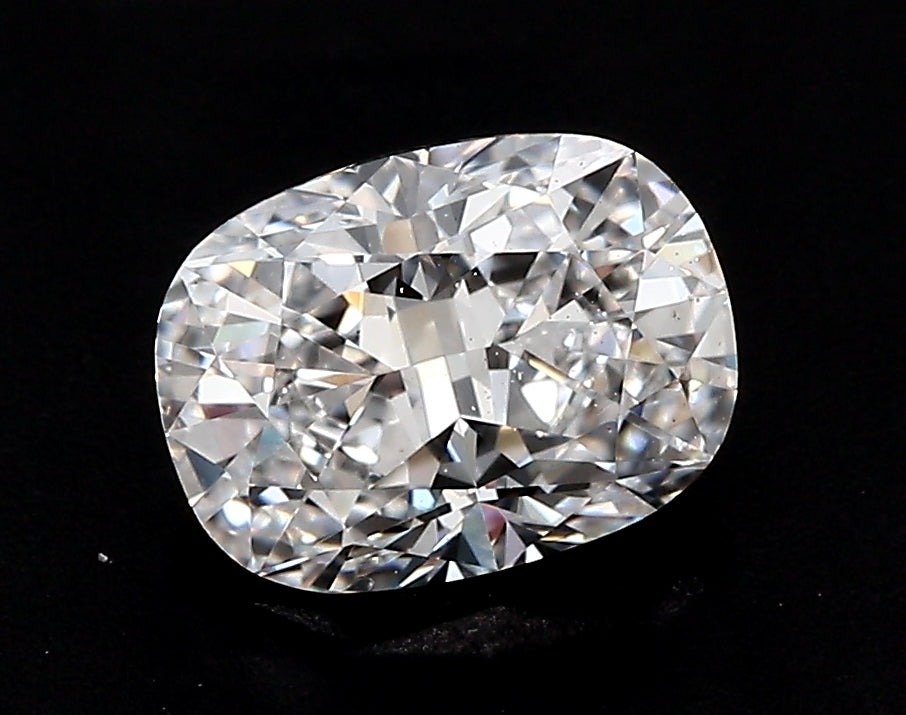 4.07 Carat Cushion Lab Diamond with  Cut Diamond in 14KT  view 1

