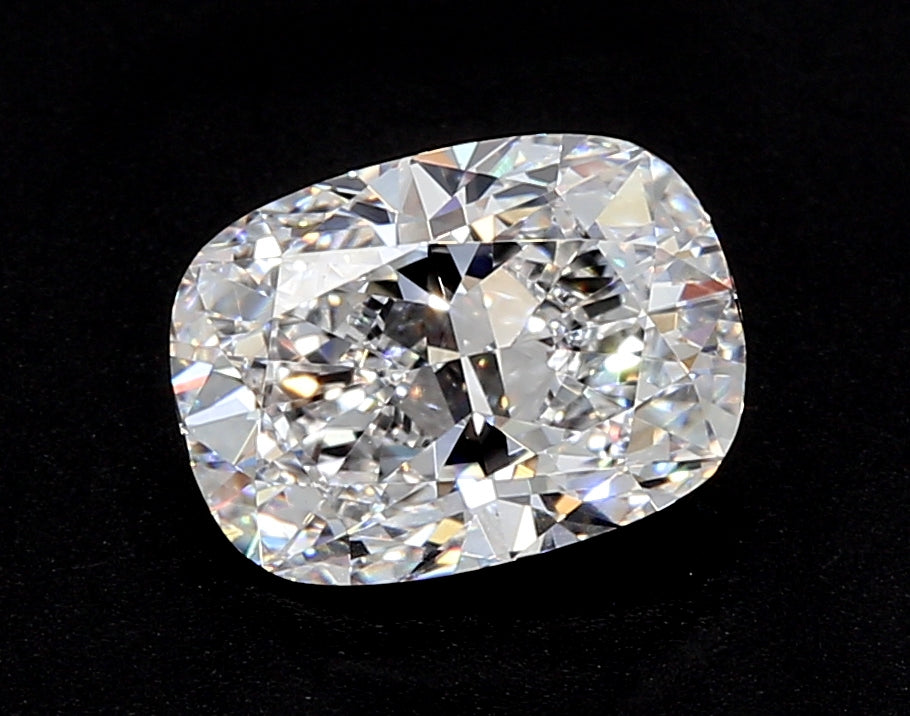 2.06 Carat Cushion Lab Diamond with  Cut Diamond in 14KT  view 1
