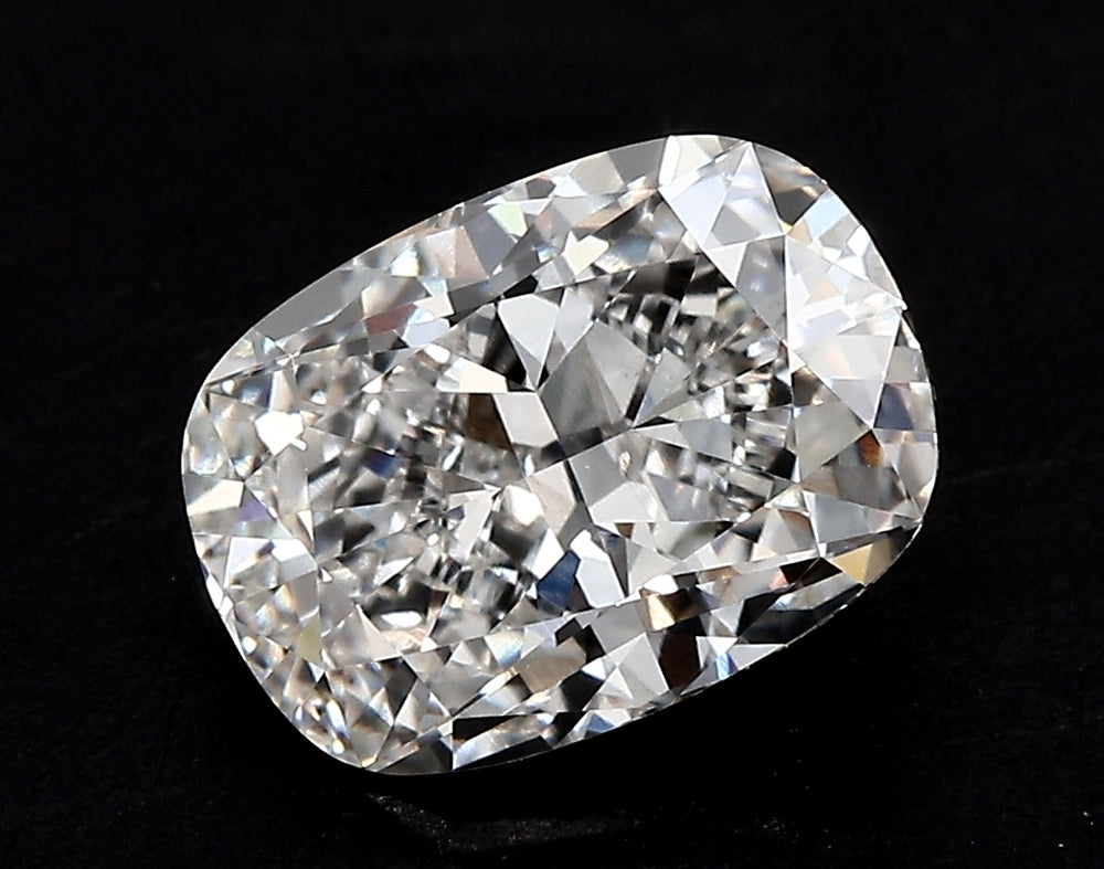 1.41 Carat Cushion Lab Diamond with  Cut Diamond in 14KT  view 1
