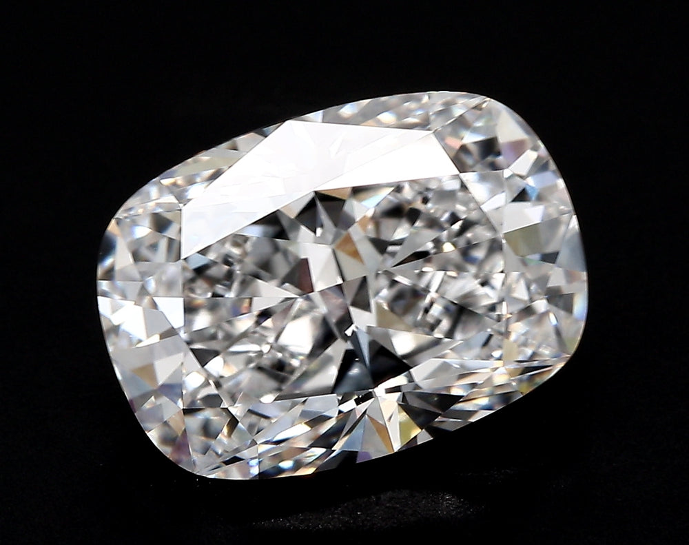 3.0 Carat Cushion Lab Diamond with  Cut Diamond in 14KT  view 1
