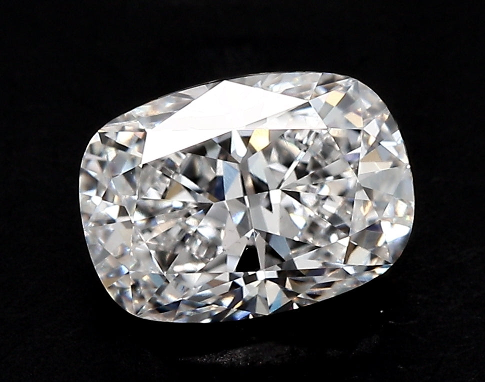 3.05 Carat Cushion Lab Diamond with  Cut Diamond in 14KT  view 1
