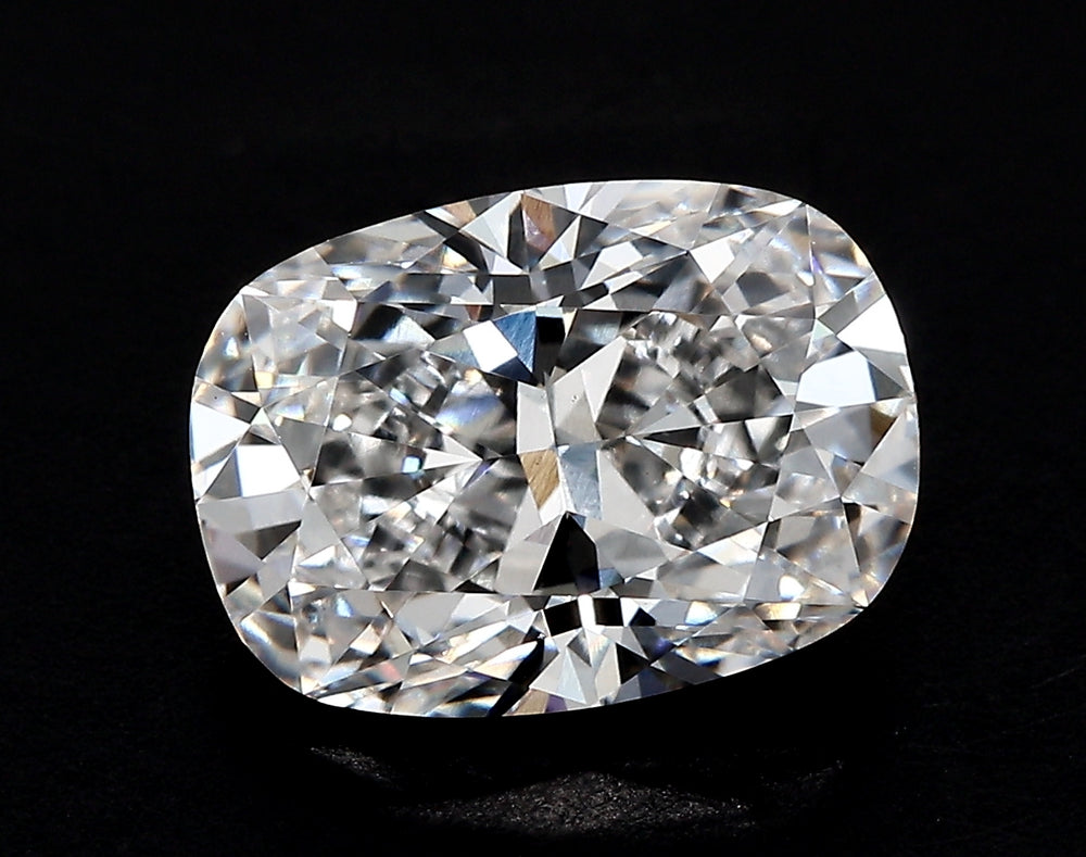 3.61 Carat Cushion Lab Diamond with  Cut Diamond in 14KT  view 1
