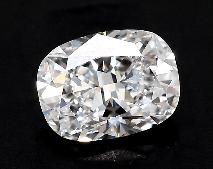 2.52 Carat Cushion Lab Diamond with  Cut Diamond in 14KT  view 1

