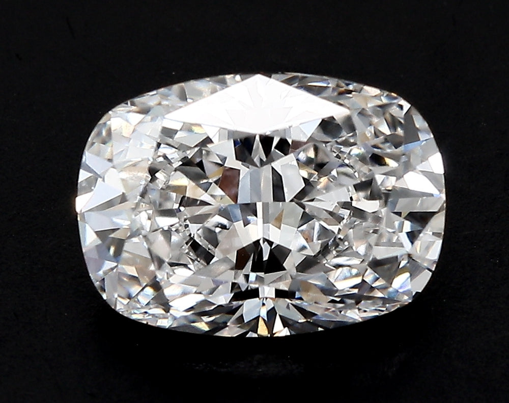 1.59 Carat Cushion Lab Diamond with  Cut Diamond in 14KT  view 1
