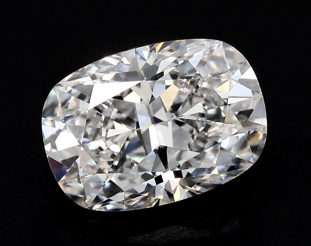3.05 Carat Cushion Lab Diamond with  Cut Diamond in 14KT  view 1
