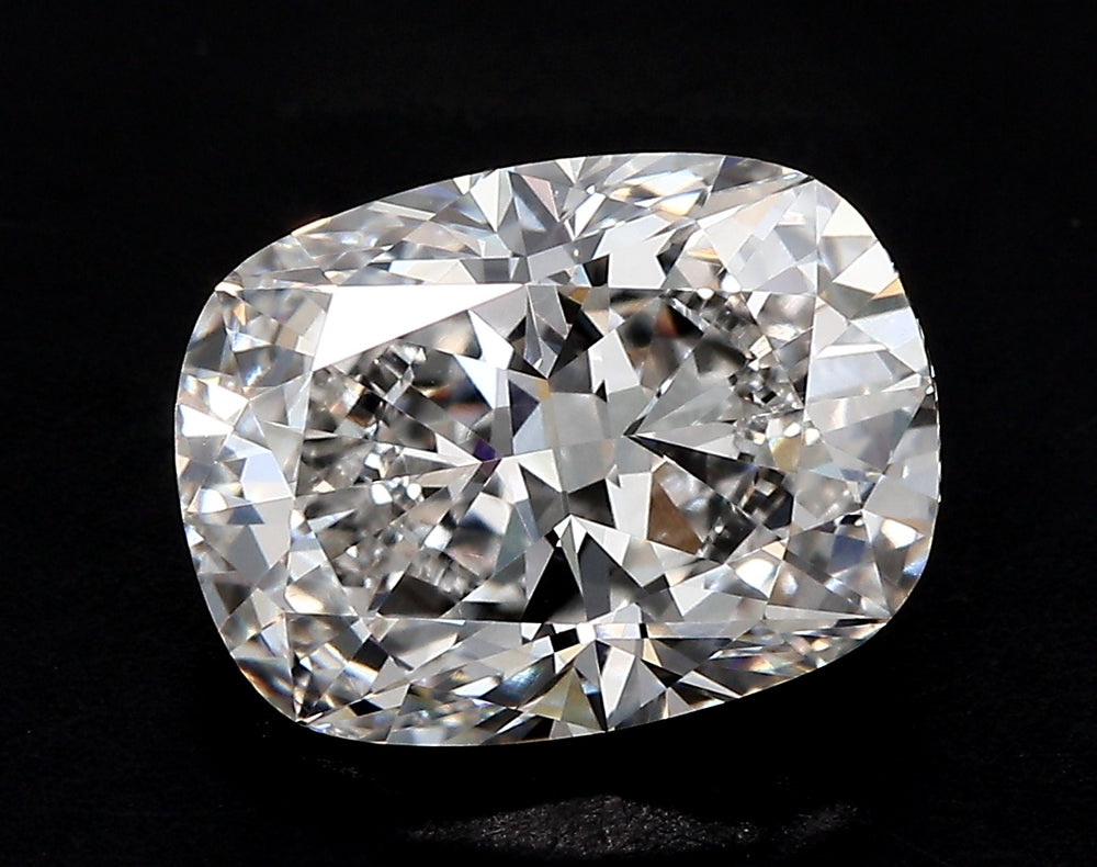 3.31 Carat Cushion Lab Diamond with  Cut Diamond in 14KT  view 1
