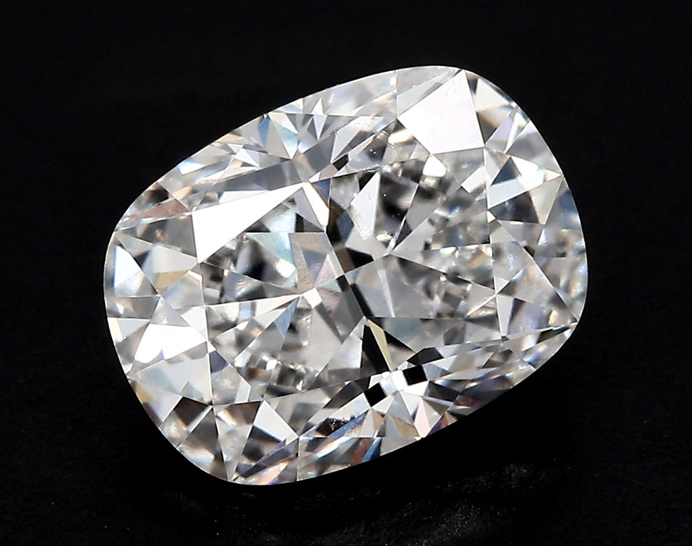 2.63 Carat Cushion Lab Diamond with  Cut Diamond in 14KT  view 1

