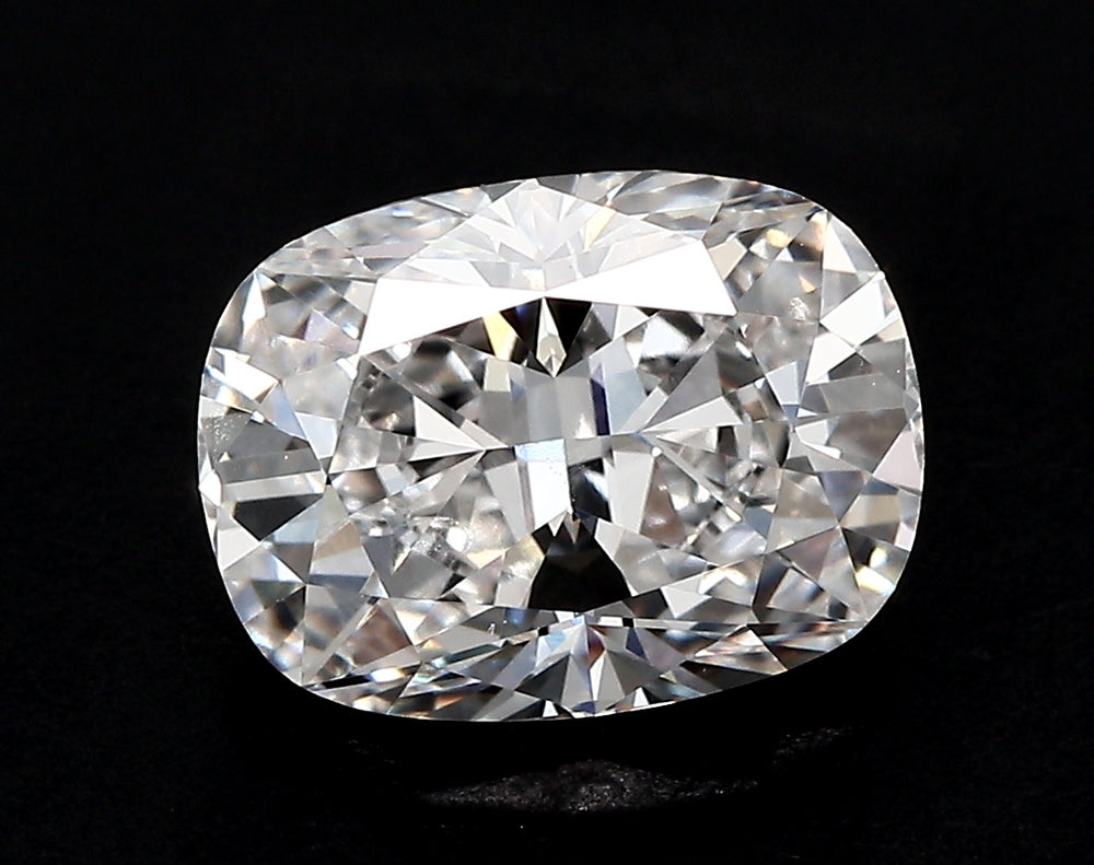 1.31 Carat Cushion Lab Diamond with  Cut Diamond in 14KT  view 1
