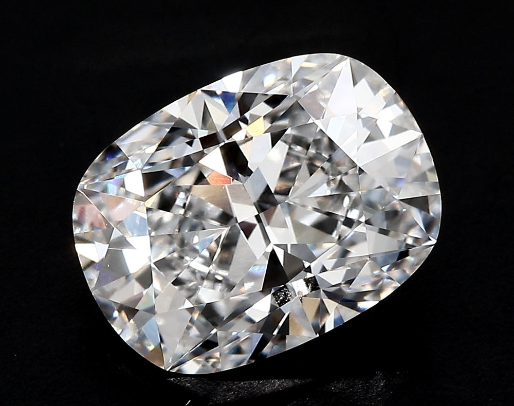 4.51 Carat Cushion Lab Diamond with  Cut Diamond in 14KT  view 1

