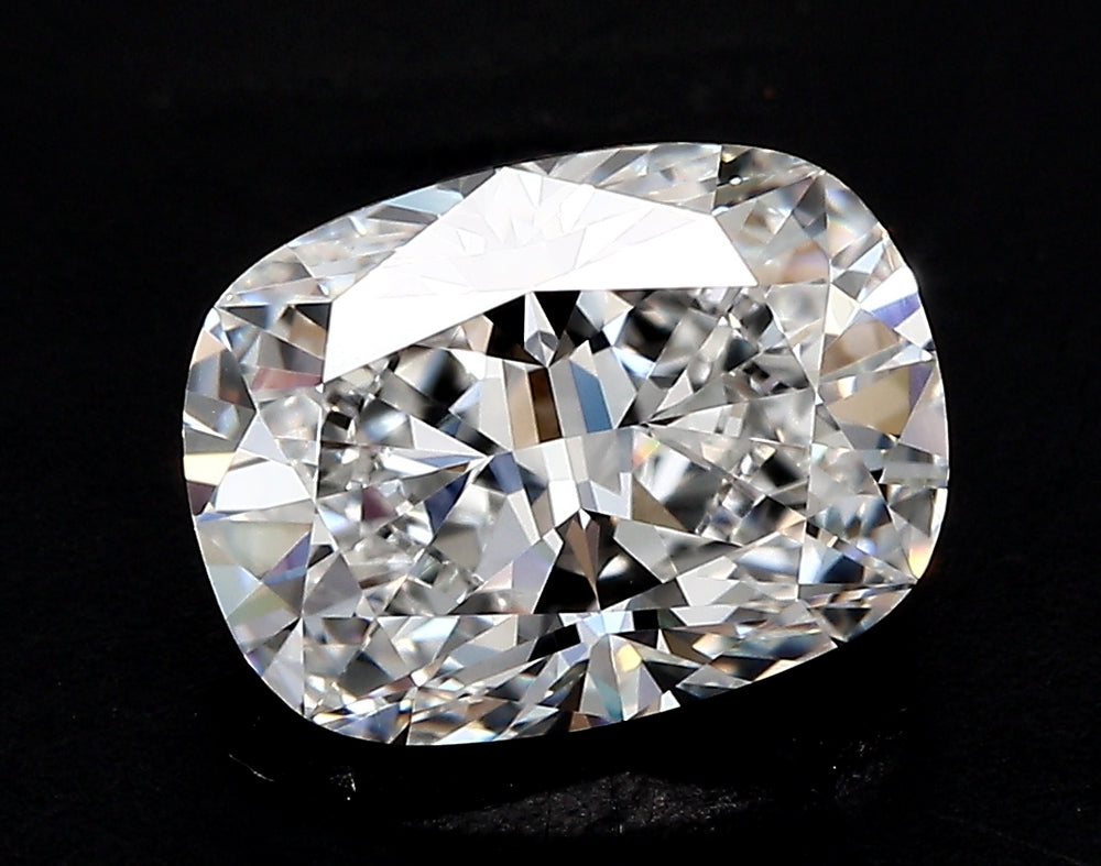 3.52 Carat Cushion Lab Diamond with  Cut Diamond in 14KT  view 1
