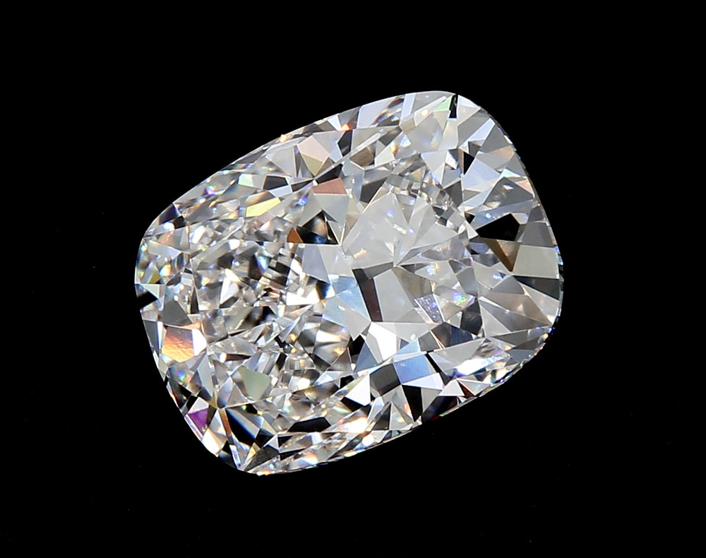 4.03 Carat Cushion Lab Diamond with  Cut Diamond in 14KT  view 1

